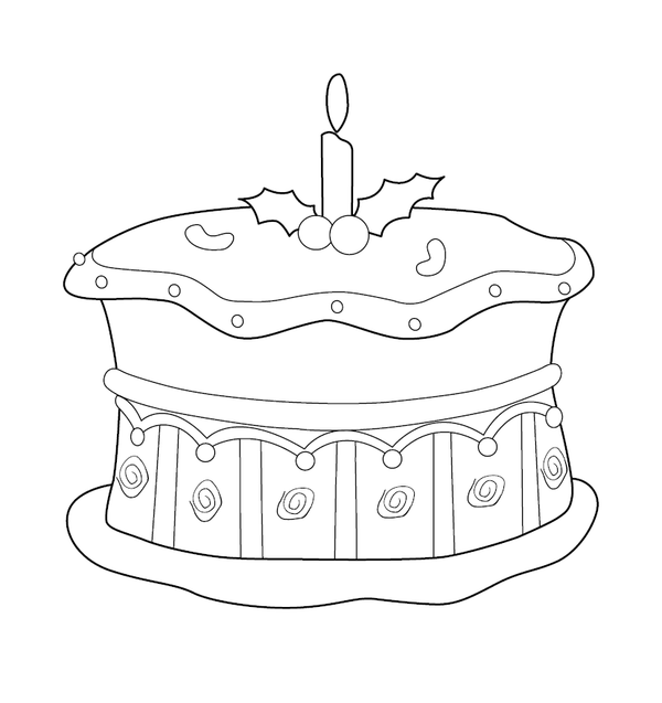 Printable Birthday Cake  coloring page – fun and educational printable for children