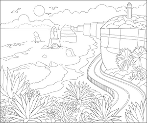 Great Ocean Road Coloring Page – fun and educational printable for children