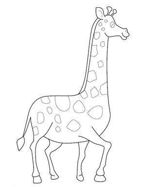 Giraffe Coloring Image