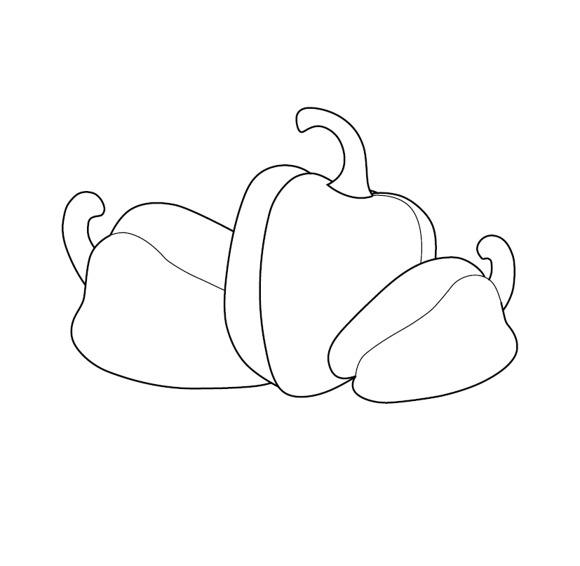 Capsicum Coloring Picture