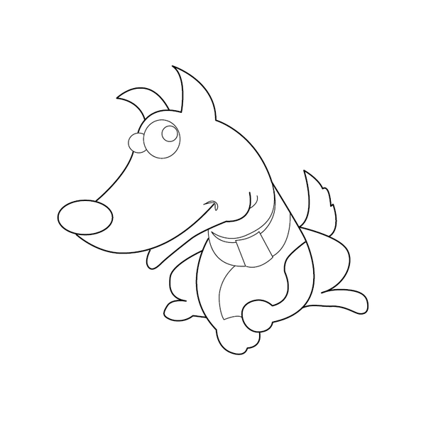 Free Dog coloring page – fun and educational printable for children