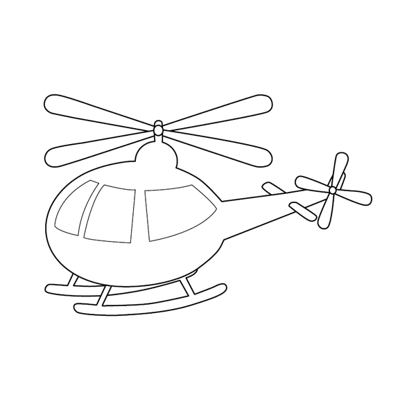 Helicopter coloring page – fun and educational printable for children