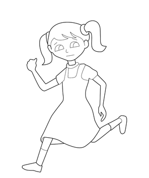 Running coloring page – fun and educational printable for children