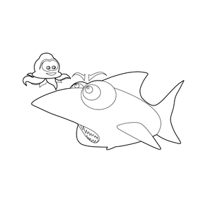 Shark  coloring page – fun and educational printable for children