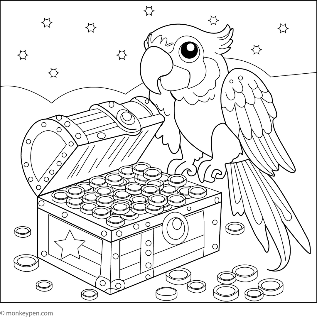 Printable Macaw Coloring Book PDF