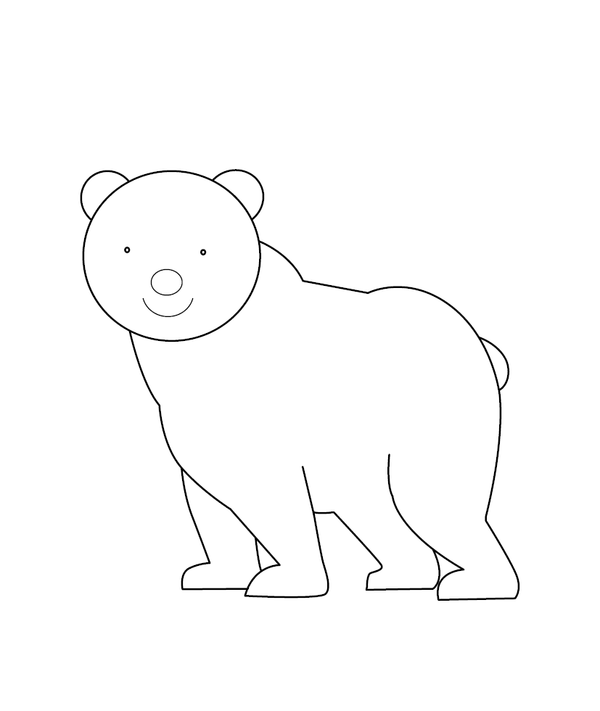 Bear  coloring page – fun and educational printable for children