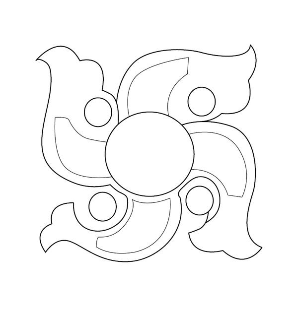 Rangoli design coloring page – fun and educational printable for children