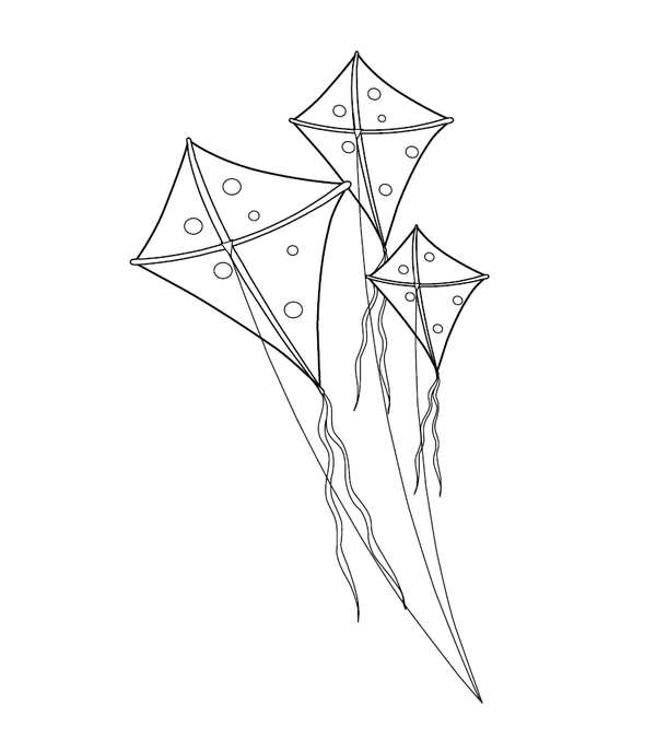 Kite Coloring – fun and educational printable for children