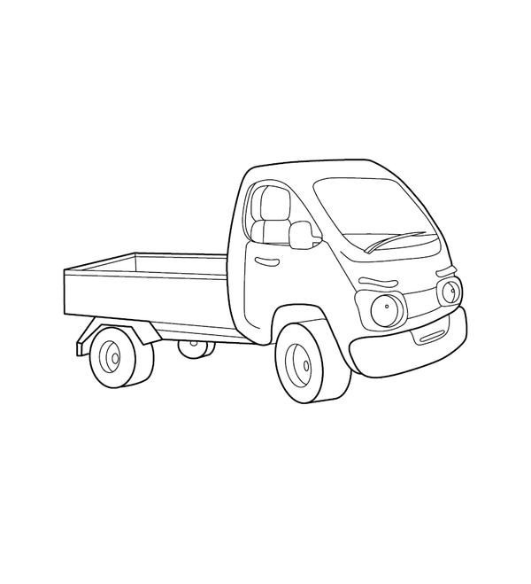 Truck Coloring page   – transportation-themed printable for kids