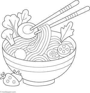 Noodles Coloring Page – fun and educational printable for children