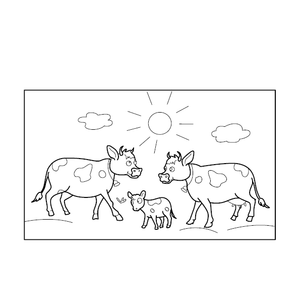 Cow Coloring Picture
