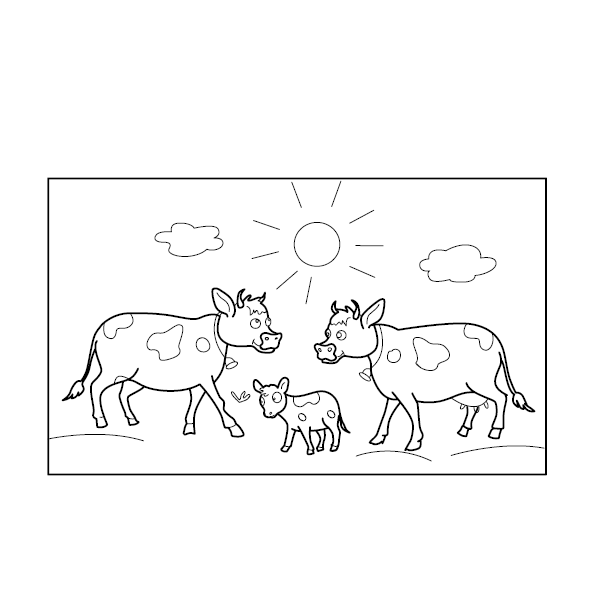 Cow Coloring Picture