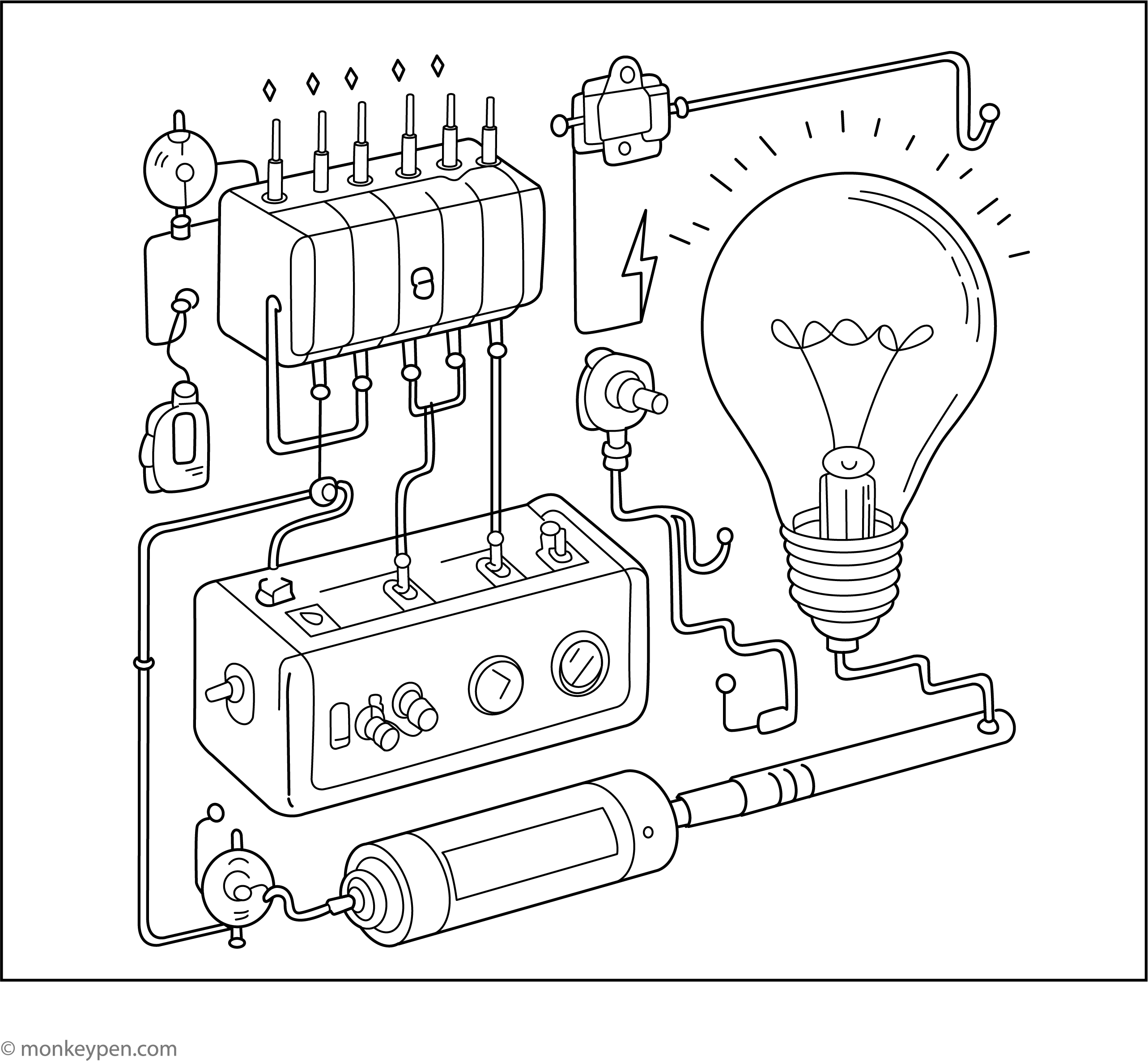 Electricity Coloring Page Coloring Pages electricity-coloring-page-coloring-pages