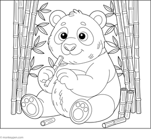 Giant Panda Coloring Page – fun and educational printable for children