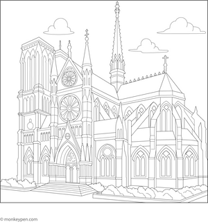 Sainte Chapelle Coloring Page – fun and educational printable for children