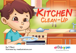 Kitchen Clean-Up - Free Children's Story book Coverpage