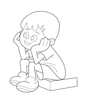 Smiling  coloring page – fun and educational printable for children