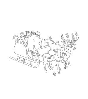 Sleigh Coloring Picture