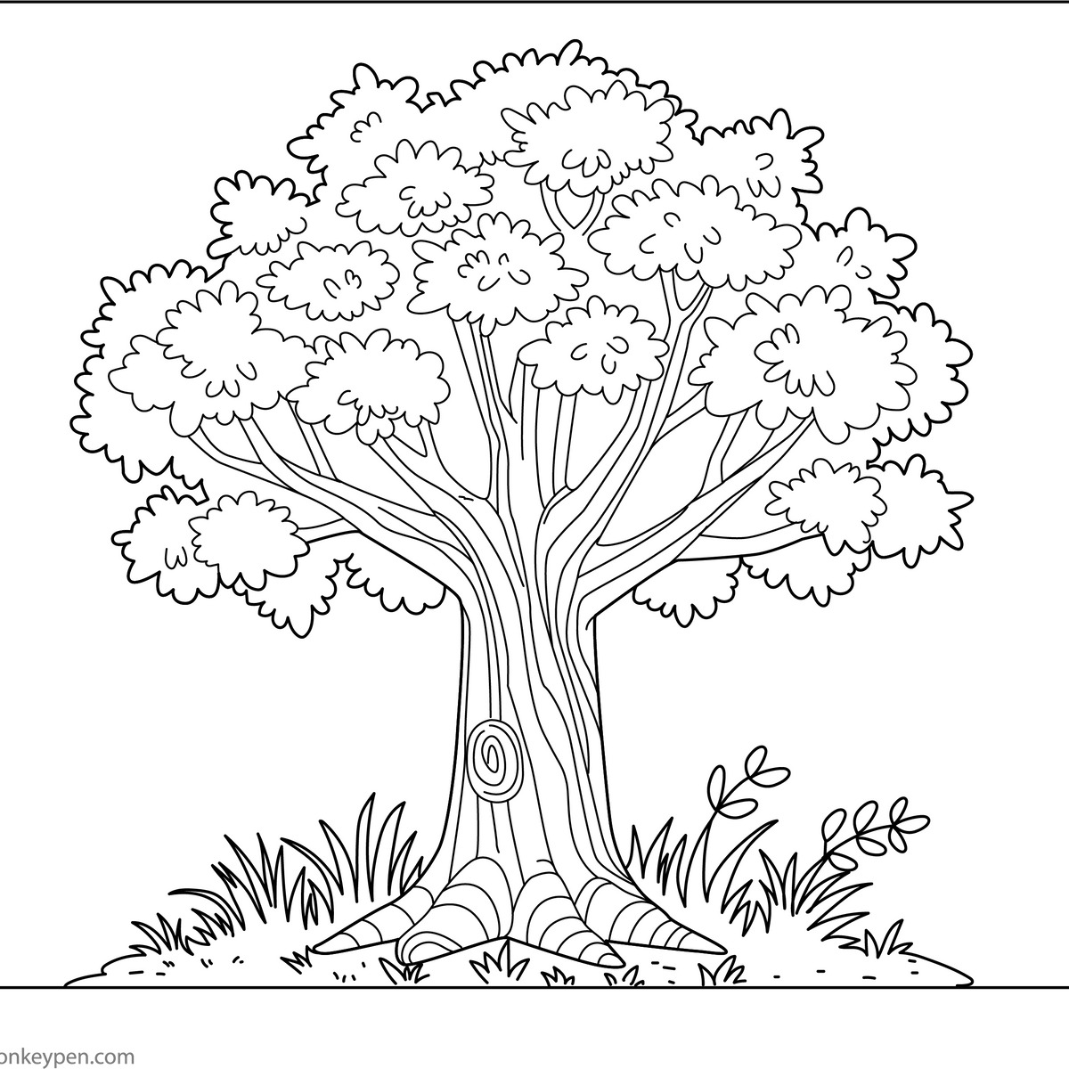 coloring picture tree