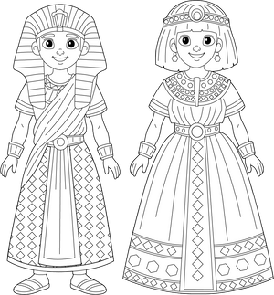 Ancient Egypt Clothing coloring page – fun and educational printable for children