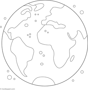 Earth Coloring Page