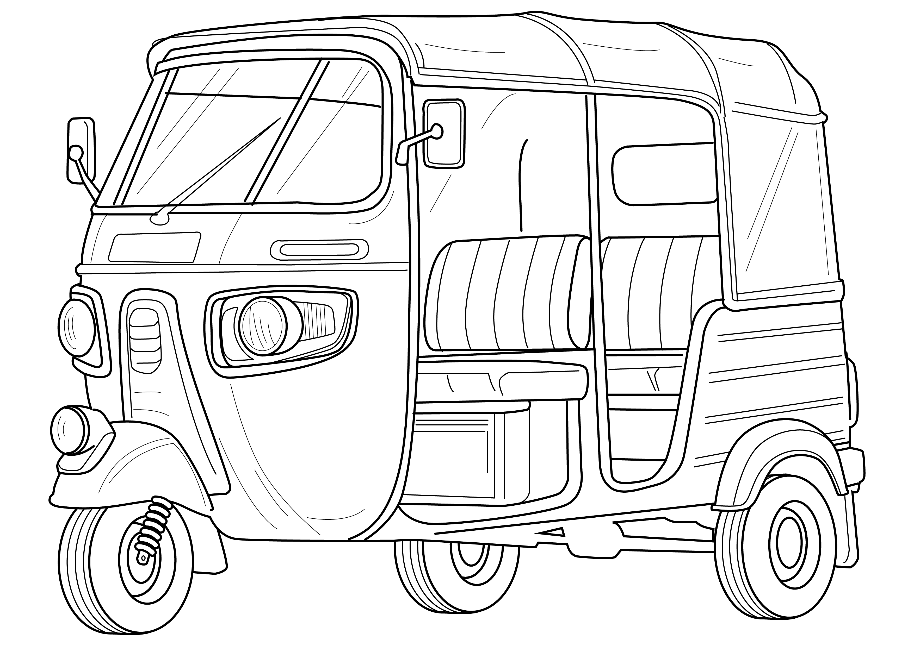 Auto Rickshaw Drawing Back Auto Rickshaw Drawing Photo