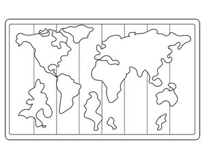 Map coloring page – fun and educational printable for children