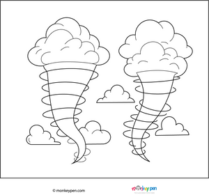 Tornado Coloring Page