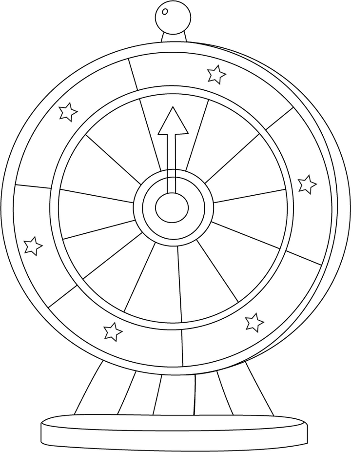 Spinning Wheel Coloring Page – Free Printable PDF for Kids
