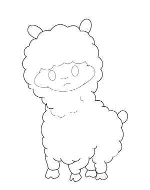 Baby Sheep Coloring Image
