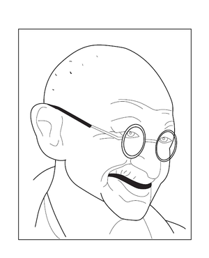 Gandhiji Coloring Page