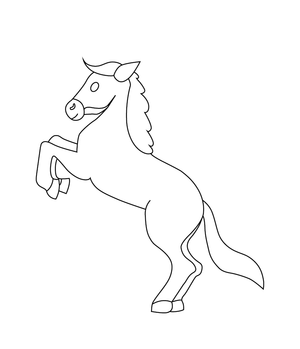 Horse Coloring Image  – fun and educational printable for children