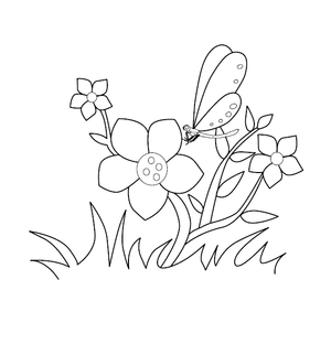 Flower Coloring Image