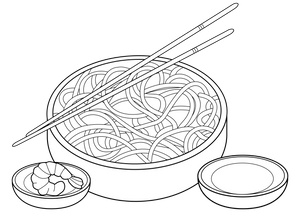 Chinese Dumpling coloring page – fun and educational printable for children