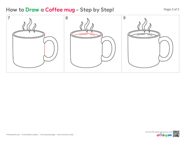 Simple mug drawing for beginners