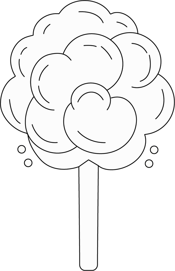 Cotton Candy coloring page – fun and educational printable for children