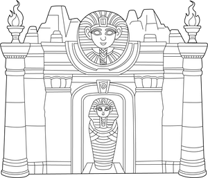 Egyptian Tomb coloring page – fun and educational printable for children