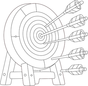 Archery Board coloring page – fun and educational printable for children