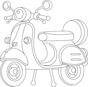 Scooter coloring page – fun and educational printable for children