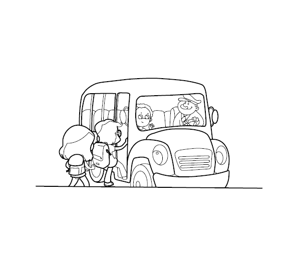 School Bus Coloring Image