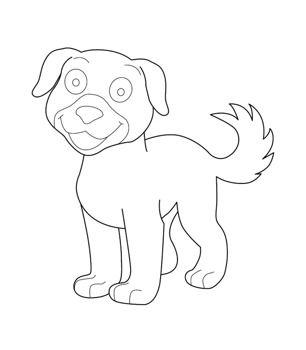 Dog coloring page – fun and educational printable for children
