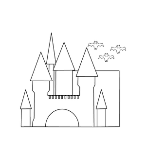  Halloween Castle coloring page – fun and educational printable for children