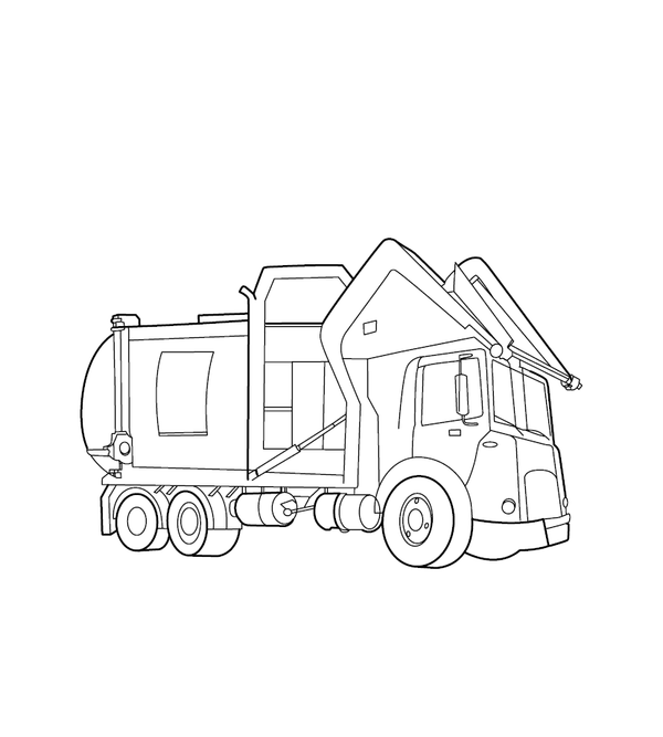 Free Printable Truck Coloring Page  – transportation-themed printable for kids