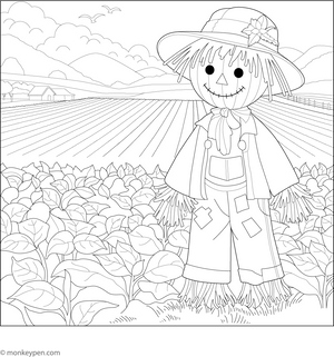 Scarecrow Coloring Page – fun and educational printable for children