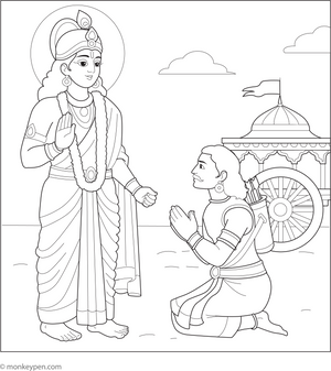 The Mahabharata Coloring Page