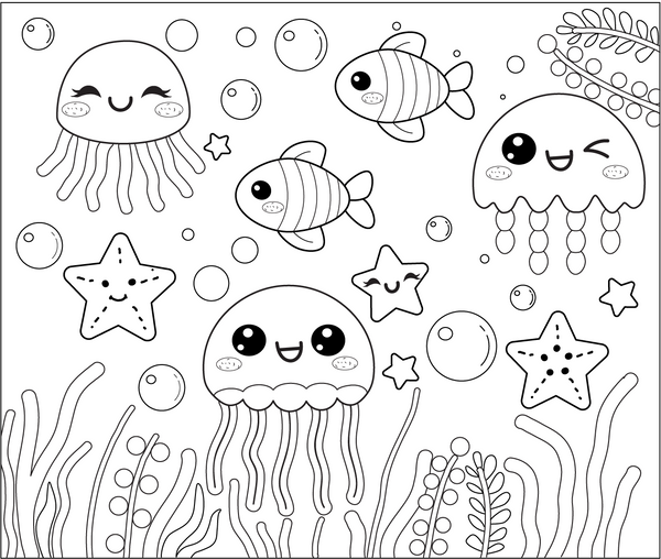 Kawaii Coloring Book