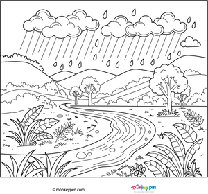 Monsoon Coloring Page