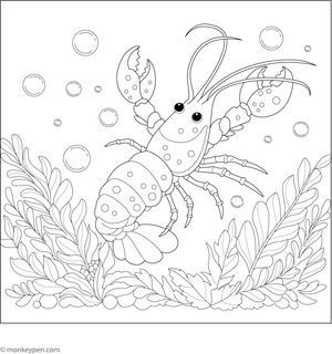Beautiful Lobster Coloring Page – fun and educational printable for children