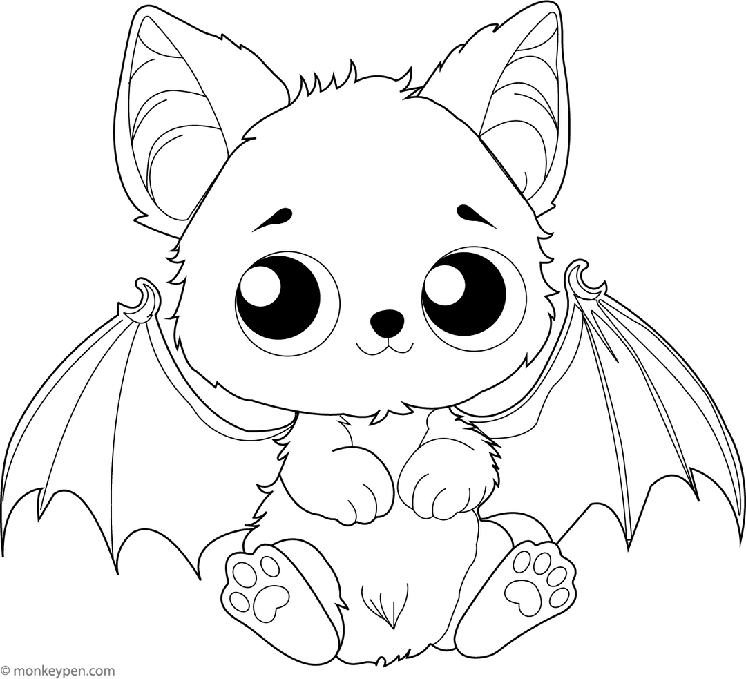 Bat Coloring Pages – PDF Format