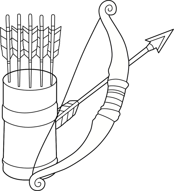 Bow And Arrow coloring page – fun and educational printable for children